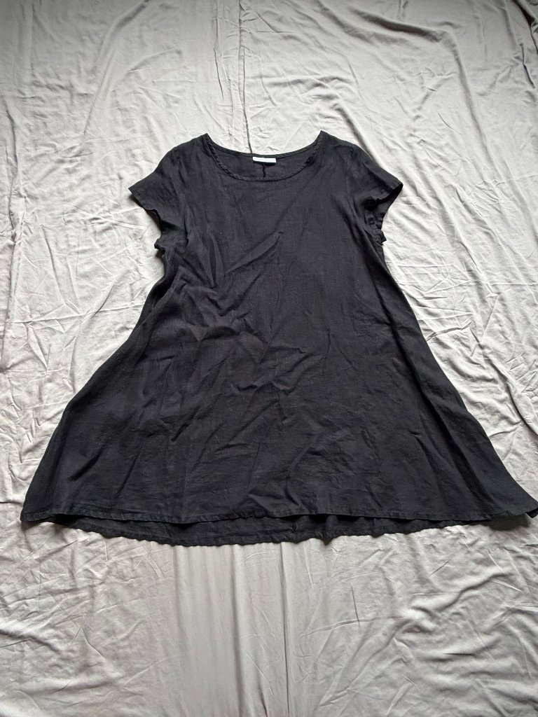 Bryn Walker Light Linen Scoop Neck A-Line Dress - Size M